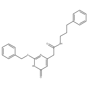 2-(2-(benzylthio)-6-oxo-1,6-dihydropyrimidin-4-yl)-N-(3-phenylpropyl)acetamide结构式