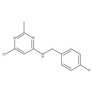 6-chloro-N-(4-fluorobenzyl)-2-methylpyrimidin-4-amine Structure