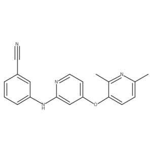 3-[[4-[(2,6-Dimethyl-3-pyridinyl)oxy]-2-pyridinyl]amino]benzonitrile结构式