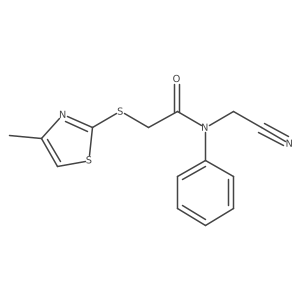 N-(cyanomethyl)-2-[(4-methyl-1,3-thiazol-2-yl)sulfanyl]-N-phenylacetamide Structure