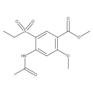 Methyl 4-(acetylamino)-5-(ethylsulfonyl)-2-methoxybenzoate结构式