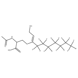 N-Acetyl-S-(4,4,5,5,6,6,7,7,8,8,9,9,10,10,10-pentadecafluoro-1-hydroxy-2-decen-3-yl)-L-cysteine结构式
