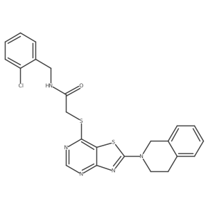N-(2-chlorobenzyl)-2-((2-(3,4-dihydroisoquinolin-2(1H)-yl)thiazolo[4,5-d]pyrimidin-7-yl)thio)acetamide Structure
