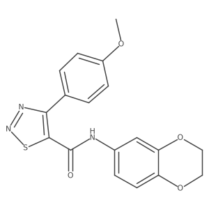 N-(2,3-dihydro-1,4-benzodioxin-6-yl)-4-(4-methoxyphenyl)-1,2,3-thiadiazole-5-carboxamide结构式