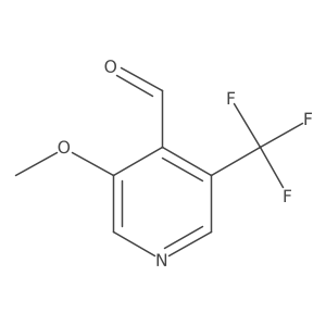 3-Methoxy-5-(trifluoromethyl)-4-pyridinecarboxaldehyde结构式