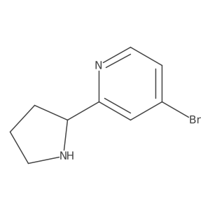 (S)-4-Bromo-2-(pyrrolidin-2-yl)pyridine结构式