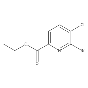 Ethyl 6-bromo-5-chloropyridine-2-carboxylate结构式