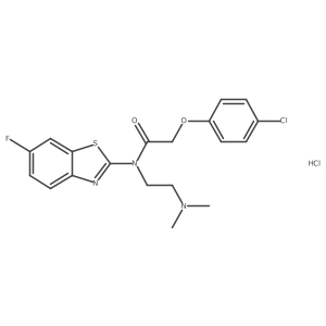 2-(4-chlorophenoxy)-N-(2-(dimethylamino)ethyl)-N-(6-fluorobenzo[d]thiazol-2-yl)acetamide hydrochloride Structure