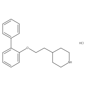 4-(2-([1,1'-Biphenyl]-2-yloxy)ethyl)piperidine hydrochloride结构式