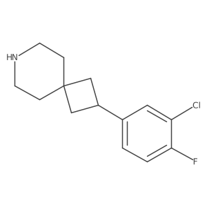 2-(3-Chloro-4-fluorophenyl)-7-azaspiro[3.5]nonane Structure