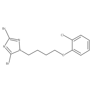 3,5-Dibromo-1-[4-(2-chlorophenoxy)butyl]-1H-1,2,4-triazole结构式