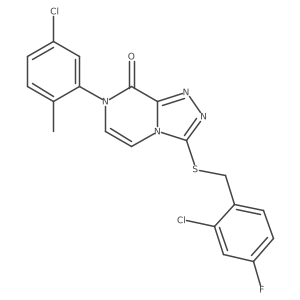 3-[(2-chloro-4-fluorobenzyl)thio]-7-(5-chloro-2-methylphenyl)[1,2,4]triazolo[4,3-a]pyrazin-8(7H)-one Structure