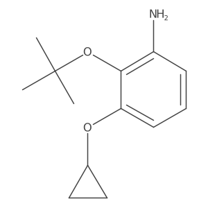 2-Tert-butoxy-3-cyclopropoxyaniline结构式