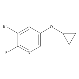 3-Bromo-5-cyclopropoxy-2-fluoropyridine Structure