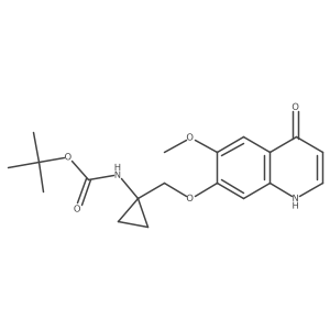 Tert-butyl (1-(((4-hydroxy-6-methoxyquinolin-7-yl)oxy)methyl)cyclopropyl)carbamate结构式