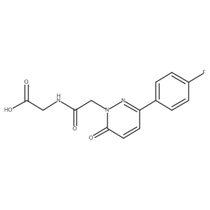 N-{[3-(4-fluorophenyl)-6-oxopyridazin-1(6H)-yl]acetyl}glycine结构式