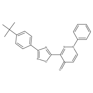 3-[3-(4-Tert-butylphenyl)-1,2,4-oxadiazol-5-yl]-1-phenyl-1,4-dihydropyridazin-4-one结构式