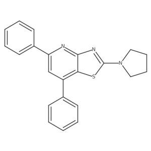 Thiazolo[4,5-b]pyridine,5,7-diphenyl-2-(1-pyrrolidinyl)-结构式