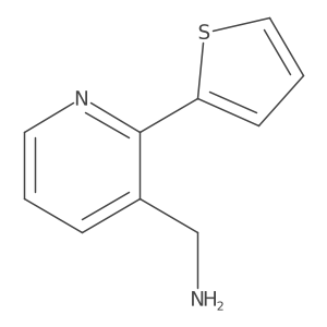 (2-(Thiophen-2-yl)pyridin-3-yl)methanamine结构式
