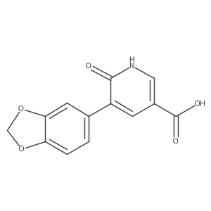 6-Hydroxy-5-(3,4-methylenedioxyphenyl)nicotinic acid结构式