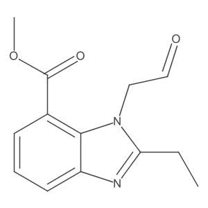 Methyl 2-ethyl-3-(2-oxoethyl)benzimidazole-4-carboxylate结构式