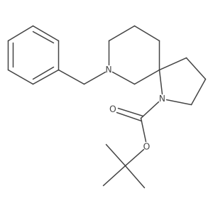 Tert-butyl 9-benzyl-1,9-diazaspiro[4.5]decane-1-carboxylate结构式