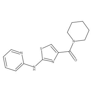 Piperidin-1-yl(2-(pyridin-2-ylamino)thiazol-4-yl)methanone结构式