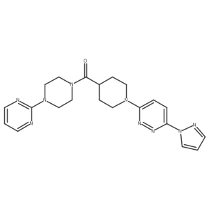 (1-(6-(1H-pyrazol-1-yl)pyridazin-3-yl)piperidin-4-yl)(4-(pyrimidin-2-yl)piperazin-1-yl)methanone Structure