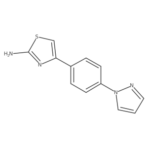 4-[4-(1H-pyrazol-1-yl)phenyl]-1,3-thiazol-2-amine Structure