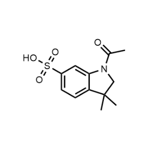 1-acetyl-3,3-dimethyl-2,3-dihydro-1H-indole-6-sulfonic acid结构式