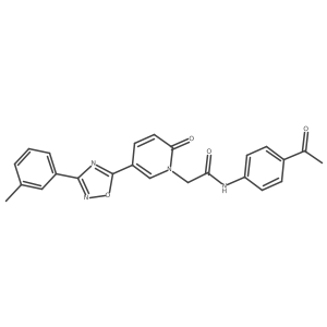 N-(4-acetylphenyl)-2-{5-[3-(3-methylphenyl)-1,2,4-oxadiazol-5-yl]-2-oxopyridin-1(2H)-yl}acetamide Structure