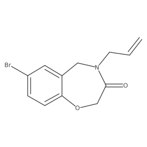 4-allyl-7-bromo-4,5-dihydro-1,4-benzoxazepin-3(2H)-one结构式