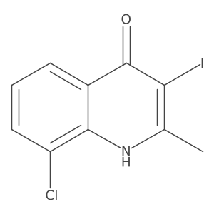 8-Chloro-4-hydroxy-3-iodo-2-methylquinoline Structure