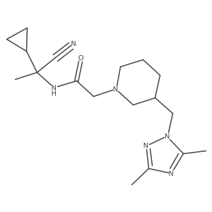 N-(1-cyano-1-cyclopropylethyl)-2-{3-[(3,5-dimethyl-1H-1,2,4-triazol-1-yl)methyl]piperidin-1-yl}acetamide Structure