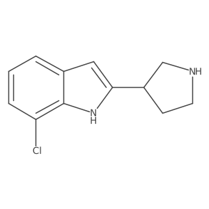 7-Chloro-2-(pyrrolidin-3-yl)-1H-indole Structure