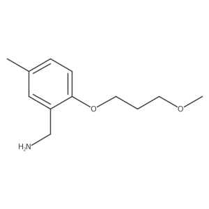 2-(3-Methoxypropoxy)-5-methyl-benzylamine Structure