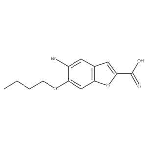 5-Bromo-6-butoxybenzofuran-2-carboxylic acid Structure