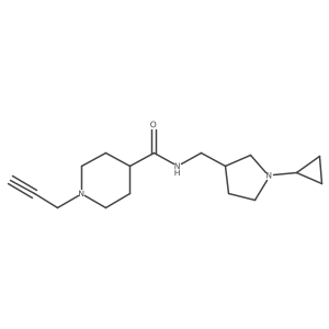 N-[(1-cyclopropylpyrrolidin-3-yl)methyl]-1-(prop-2-yn-1-yl)piperidine-4-carboxamide Structure