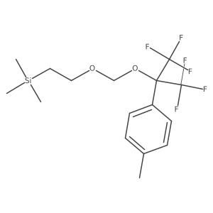 6,6-Bis(trifluoromethyl)-6-(4'-tolyl)-3,4-dioxo-hexyl-trimethylsilane结构式
