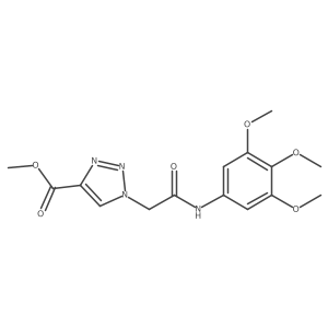 methyl 1-{[(3,4,5-trimethoxyphenyl)carbamoyl]methyl}-1H-1,2,3-triazole-4-carboxylate结构式