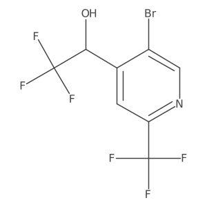 1-(5-Bromo-2-(trifluoromethyl)pyridin-4-yl)-2,2,2-trifluoroethanol结构式