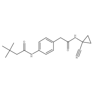 N-(4-{[(1-cyanocyclopropyl)carbamoyl]methyl}phenyl)-3,3-dimethylbutanamide Structure