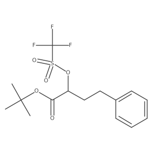 Benzenebutanoic acid, I+/--[[(trifluoromethyl)sulfonyl]oxy]-, 1,1-dimethylethyl ester, (S)- Structure