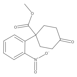 Methyl 1-(2-Nitrophenyl)-4-oxocyclohexanecarboxylate Structure