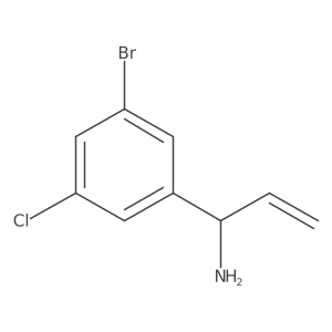 1-(5-Bromo-3-chlorophenyl)prop-2-enylamine结构式