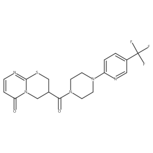 3-(4-(5-(trifluoromethyl)pyridin-2-yl)piperazine-1-carbonyl)-3,4-dihydropyrimido[2,1-b][1,3]thiazin-6(2H)-one Structure