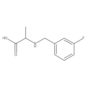 2-{[(3-Fluorophenyl)methyl]amino}propanoic acid结构式
