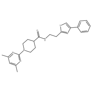 1-(4,6-dimethylpyrimidin-2-yl)-N-[2-(4-phenyl-1,3-thiazol-2-yl)ethyl]piperidine-4-carboxamide Structure