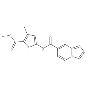 Methyl 4-methyl-2-[(tetrazolo[1,5-a]pyridin-7-ylcarbonyl)amino]-1,3-thiazole-5-carboxylate Structure