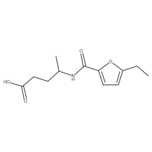 4-(5-Ethylfuran-2-carboxamido)pentanoic acid结构式